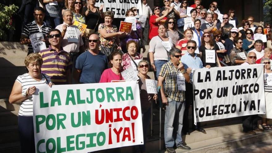 Los padres fueron a Murcia en 2014 para manifestarse en la consejería de Educación.