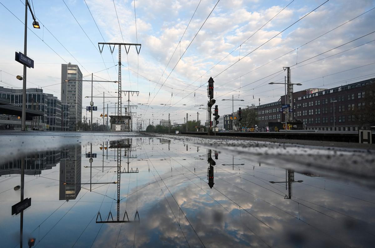 Huelga de los trabajadores del ferrocarril en Alemania. Essen