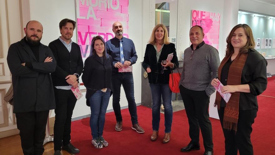 Niño de Elche, Julio Ramón, Lorena Domingo, Víctor Lucea, Ignacio Cabrero y Luisa Castro, en la muestra de Burdeos.