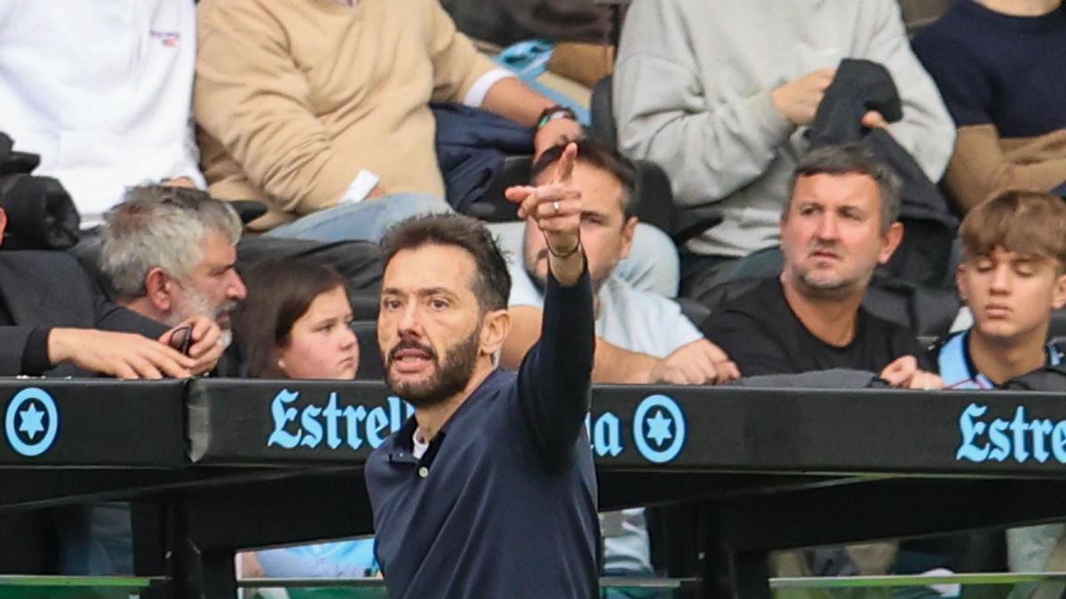 CArcor Coberán, durante el encuentro ante el Celta.