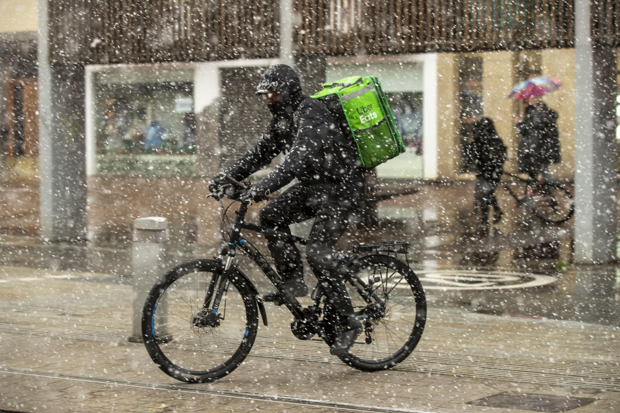 Nieva sobre Vitoria