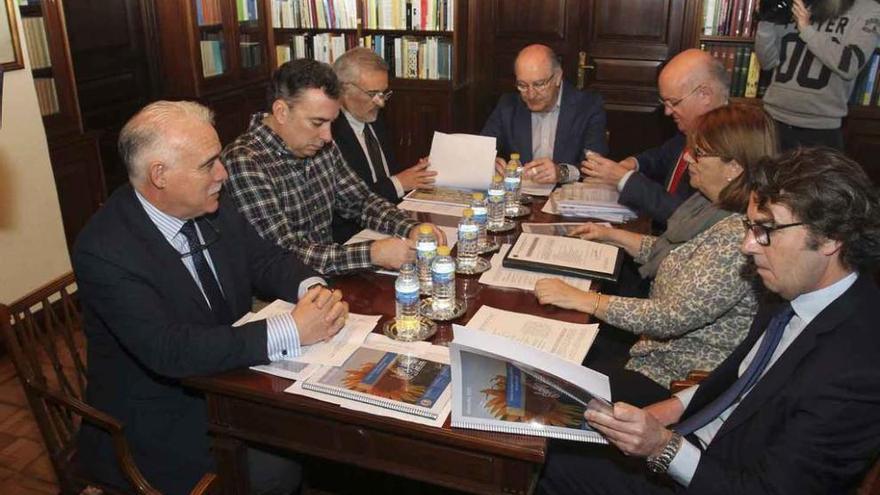 Junta de Gobierno del Consejo de Colegios Médicos de Castilla y León, en una reunión.