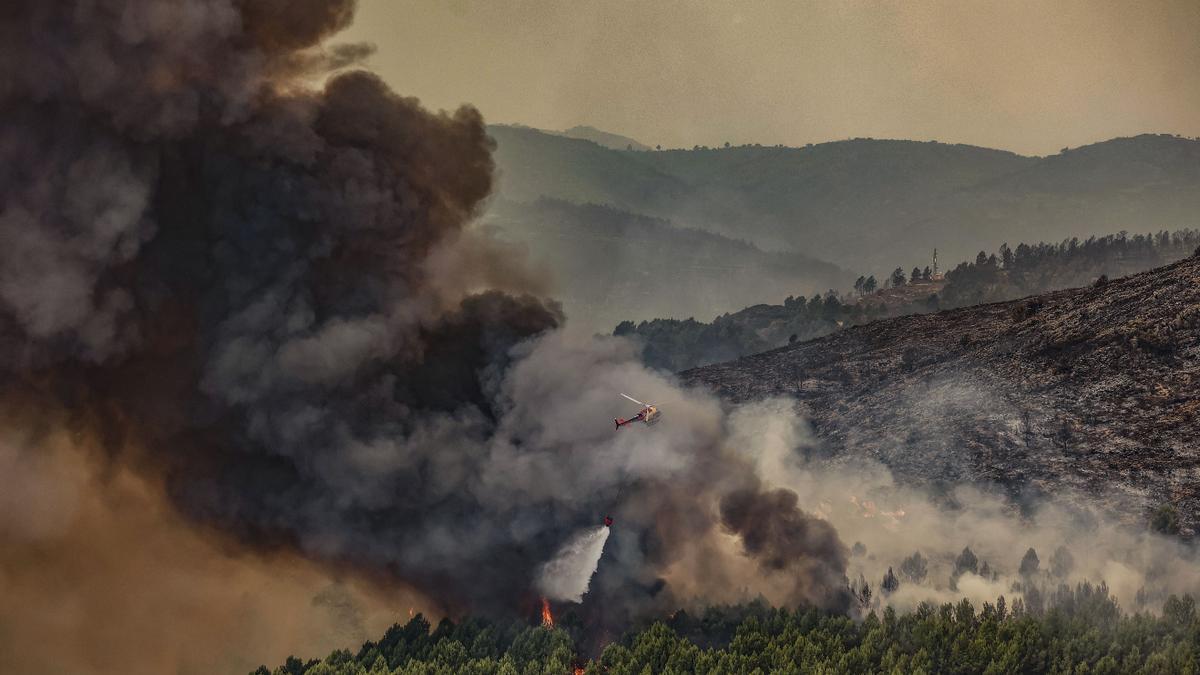 Imagen del incendio de Bejís (Castellón).