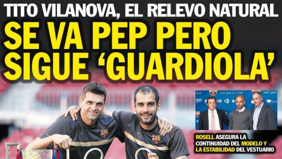 La portada del Diari Sport del 28 de abril de 2012
