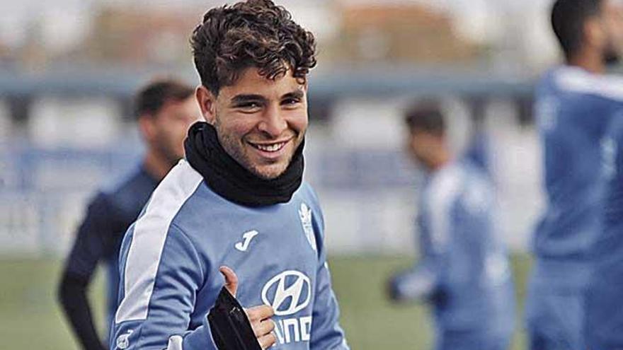 Samuel, ayer en el entrenamiento matinal del Atlético Baleares.