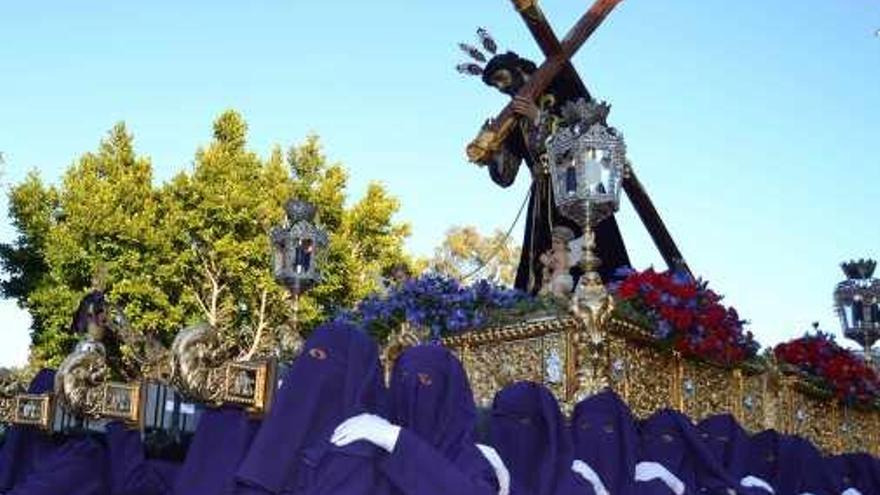 Jesús Nazareno a su salida de la Ermita de San Sebastián.