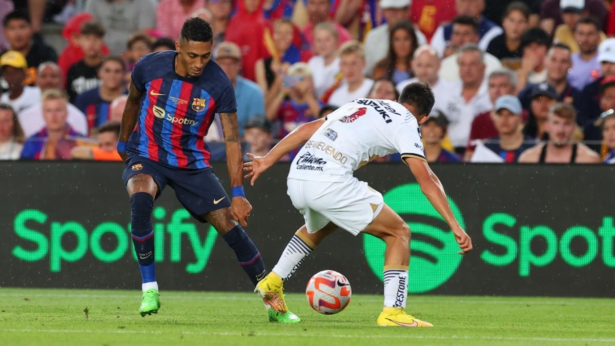 El caño de Raphinha en el Gamper