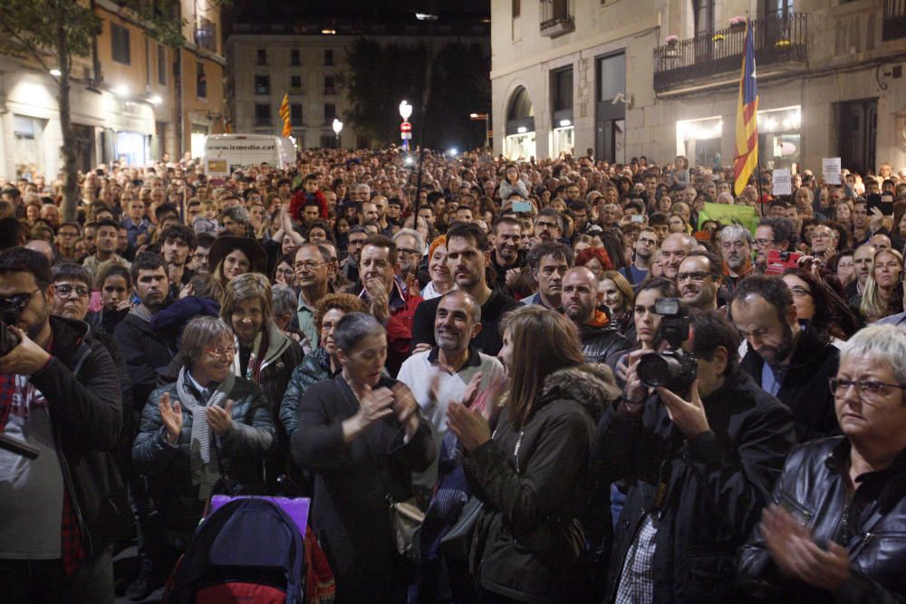 Concentració a Girona en rebuig a l'empresonament dels consellers