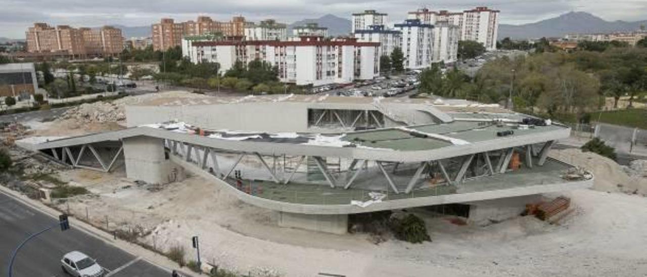 Panorámica de las obras del Observatorio de Medio Ambiente este fin de semana