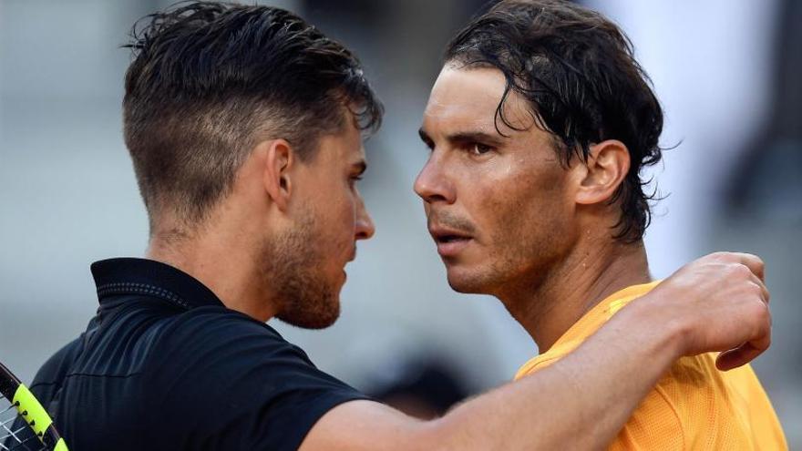 Nadal y Thiem al finalizar el partido