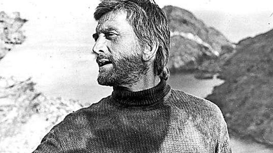 Kirk Douglas al cap de Creus, l&#039;estiu de 1970.