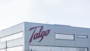 Fachada de la sede de Talgo, a 9 de febrero de 2025, en Madrid (España).