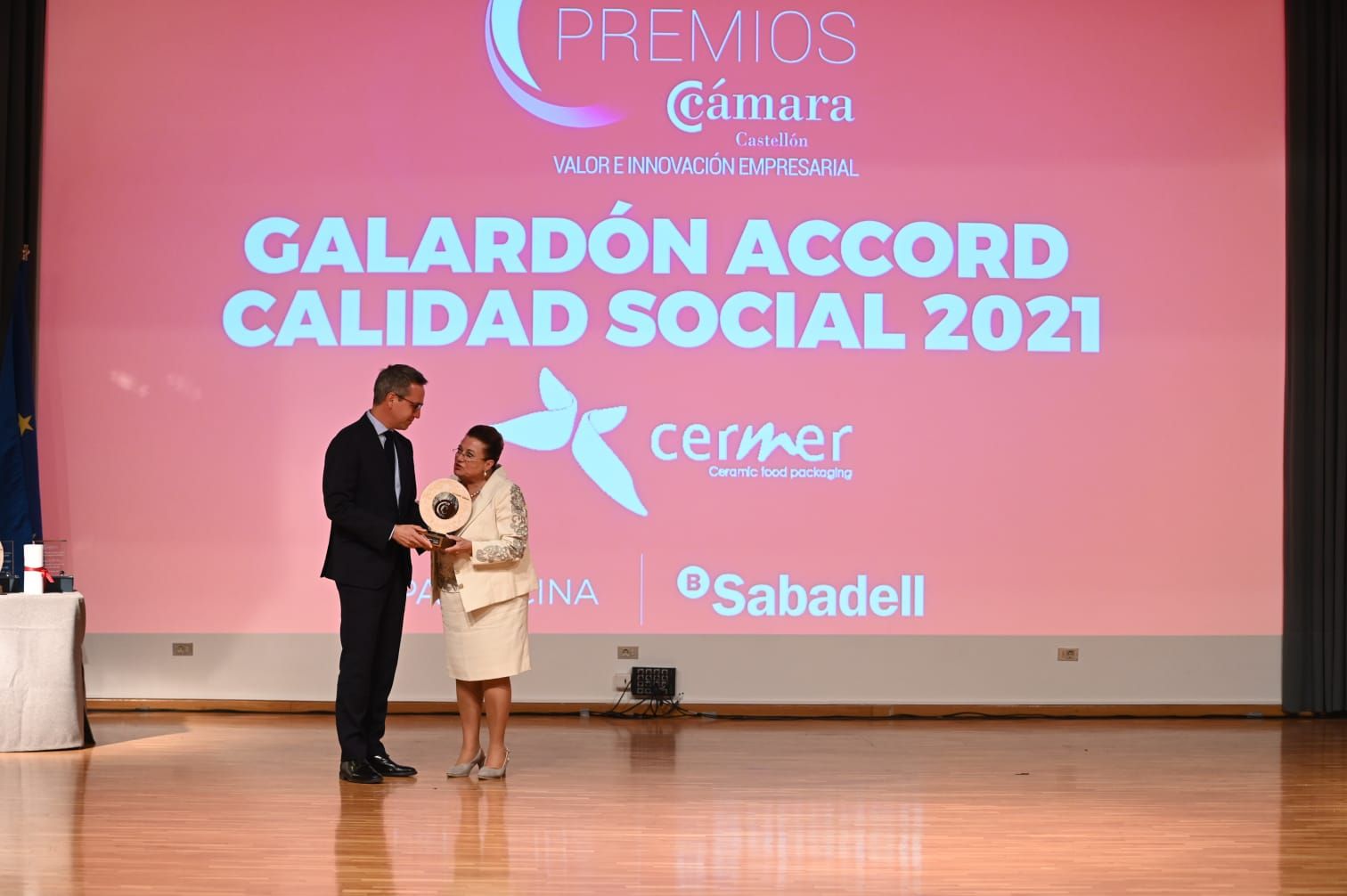 Entrega de premios en el acto de la Cámara de Comercio de Castellón