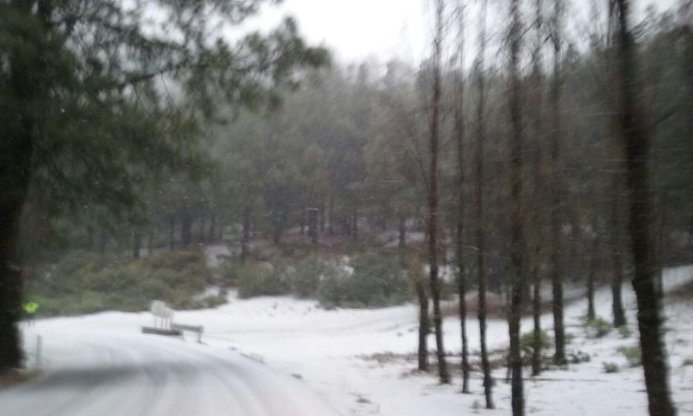 Así nevó en 2016 en la cumbre de Gran Canaria.