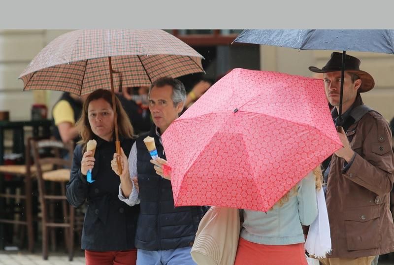 Fuertes lluvias en Málaga