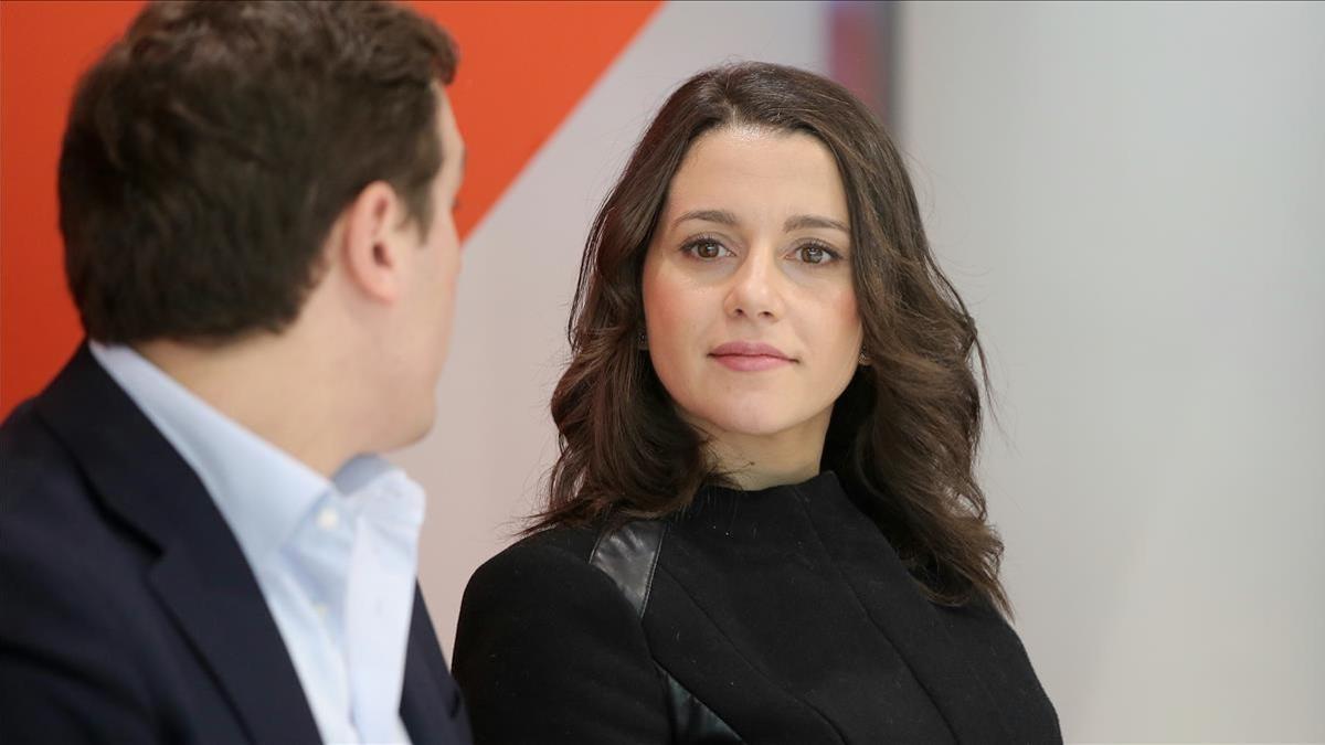 Albert Rivera e Inés Arrimadas en la ejecutiva nacional de Ciudadanos.