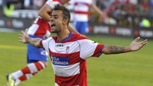 Daní Benítez, en un partido con el Granada