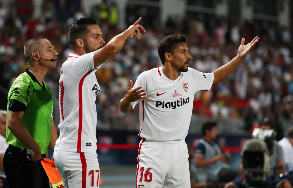 El Sevilla-Barça de Supercopa, en imágenes