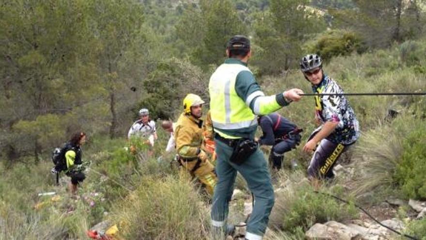 Una imagen del rescate del despeñado