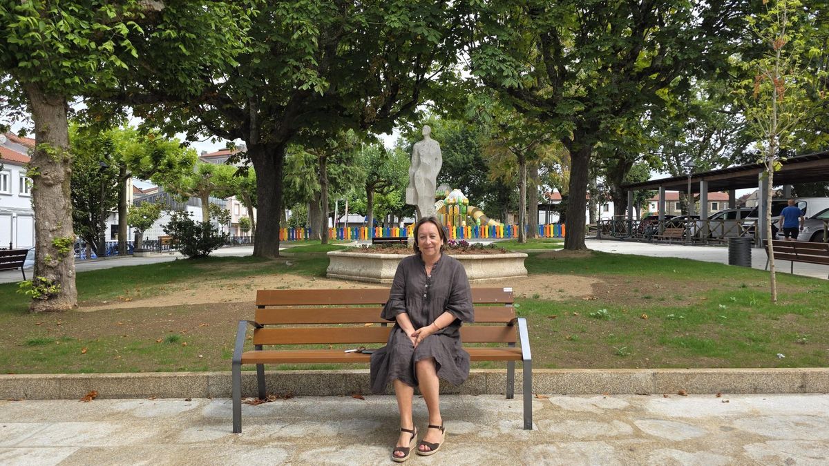 Begoña Balado no parque Ana Kiro.