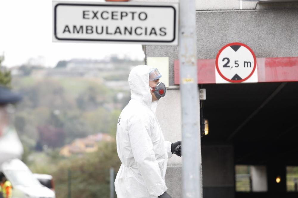 Coronavirus en Asturias: La UME, en Gijón