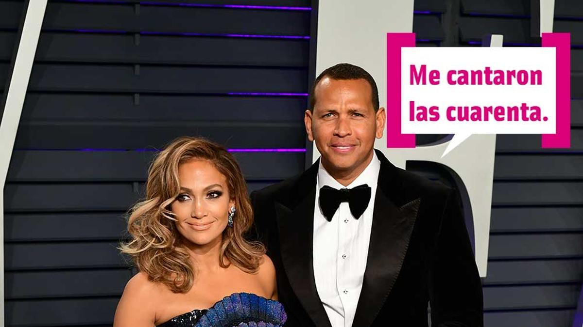 Jennifer Lopez y Alex Rodriguez en la fiesta de Vanity Fair