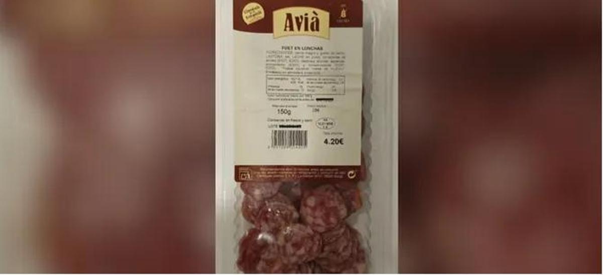 El lote de fuet cortado de 'Avià'