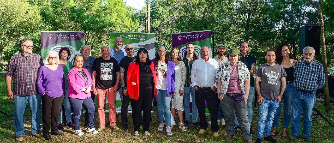 Presentación de la candidatura de Unidas Podemos a la alcaldía de Plasencia.