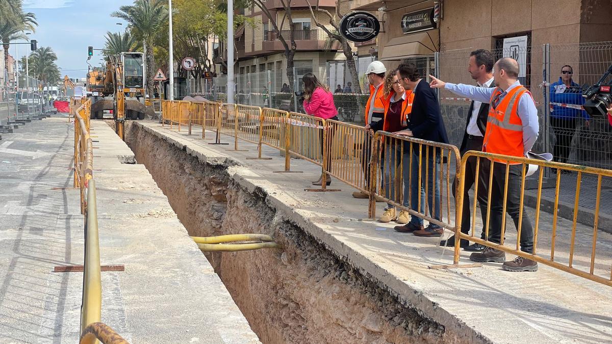 Avance de las obras en la avenida de Cartagena de El Altet