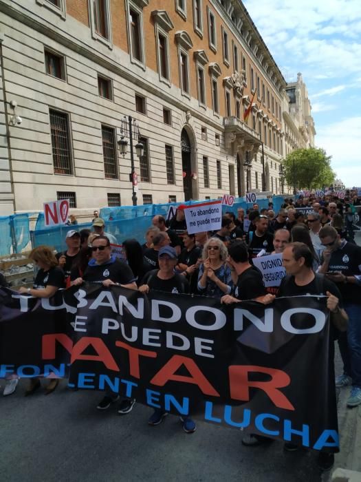 Un momento de la protesta en Madrid.