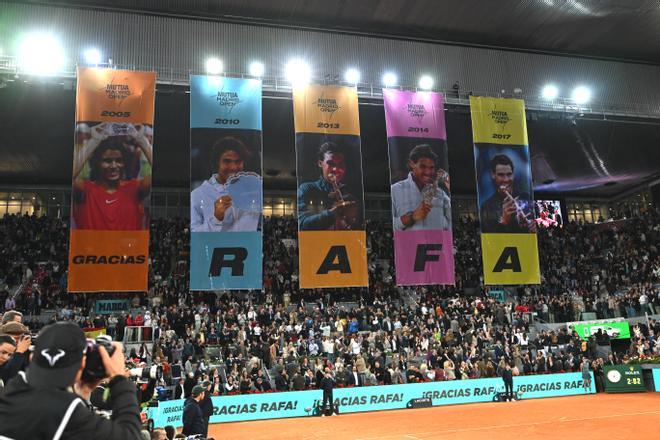 Homenaje a Rafa Nadal en el Mutua Madrid Open, a 30 de abril de 2024, en Madrid (España). MUTUA MADRID OPEN;TENIS;FAMOSOS;PARTIDO José Oliva / Europa Press 30/04/2024 / José Oliva;