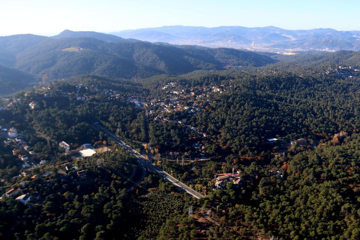 Los agentes rurales supervisan con helicóptero la zona cero de la peste porcina africana