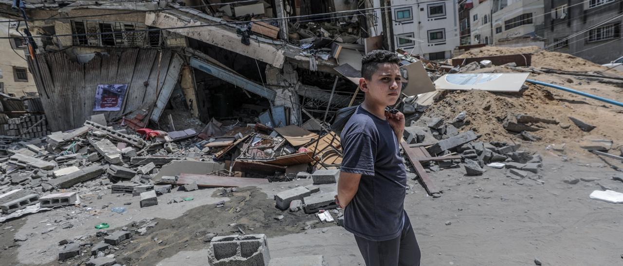 Destrucción en la Franja de Gaza tras los últimos bombardeos de Israel.