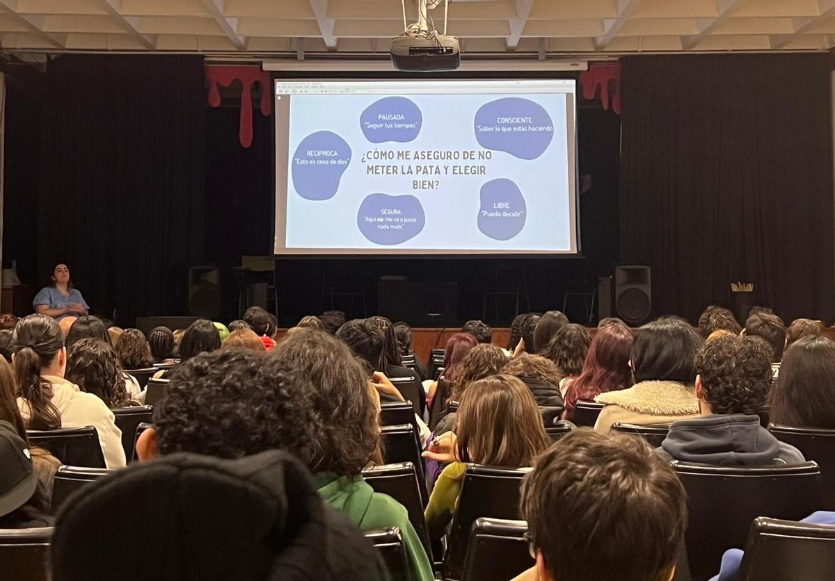 Una de las sesiones de educación afectiva y sexual en un centro educativo de Lanzarote.
