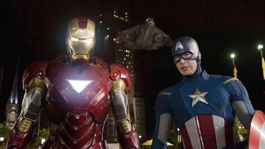 Una imagen de Capitán América junto a Iron Man.