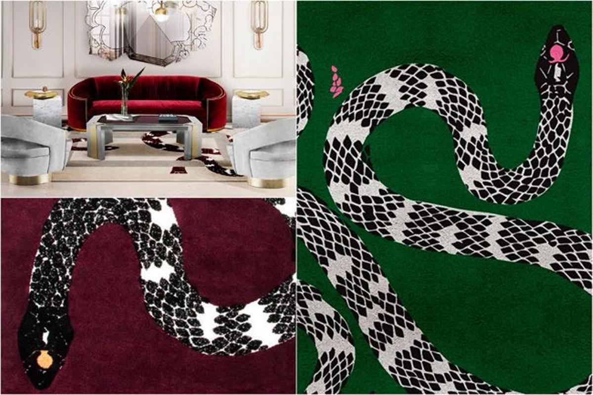 Alfombras con serpiente 'Imperial Snake', de Rug Society