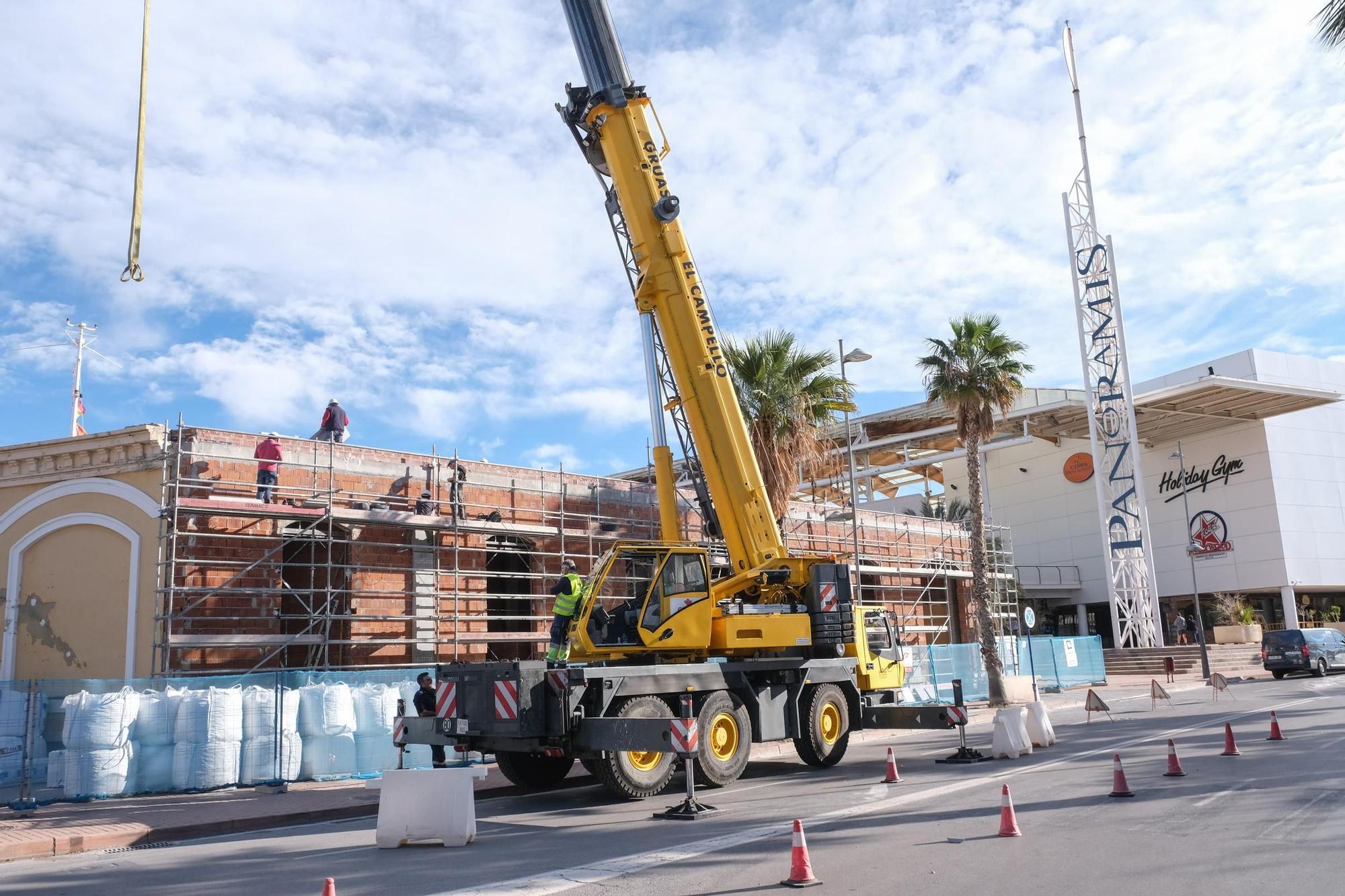 Así marchan las obras del Paseo del Puerto y el Club de Regatas de Alicante