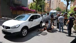 Accidente entre un coche y una moto en Castelló