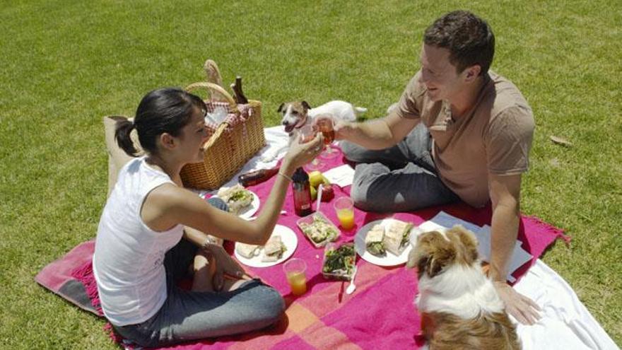 El buen tiempo invita a comer en el campo.