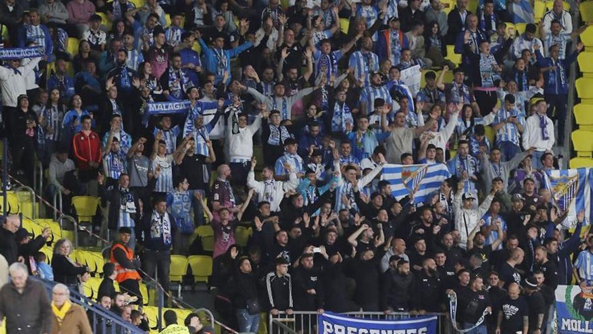Aficionados del Málaga CF en Villarreal.
