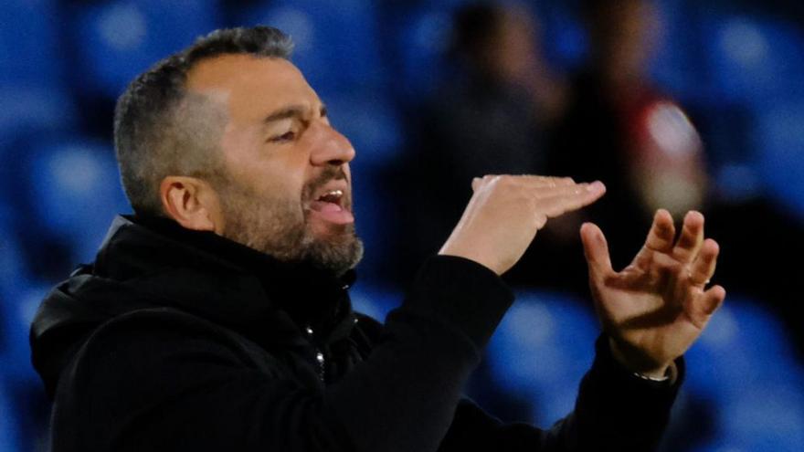 Diego Martínez, en el partido de la UD contra el Alavés. |