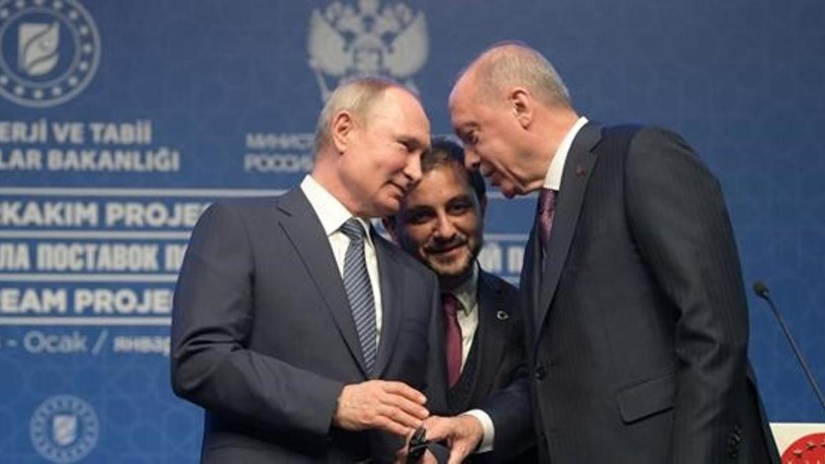 Erdogan junto a Putin, este miércoles en Estambul.