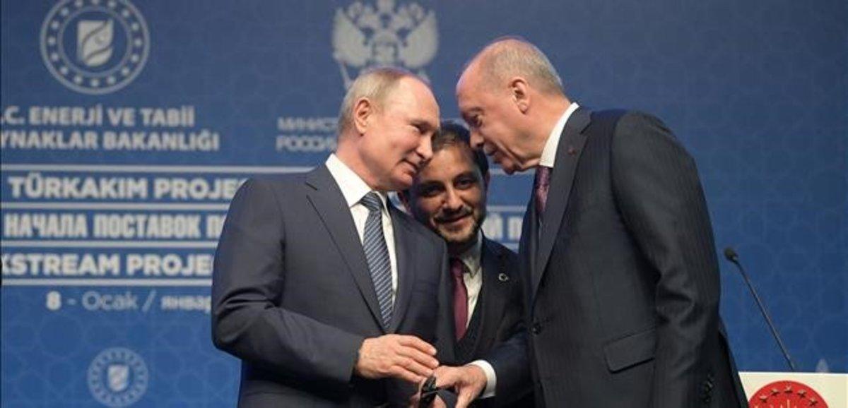 Erdogan junto a Putin, este miércoles en Estambul. Erdogan junto a Putin, este miércoles en Estambul.