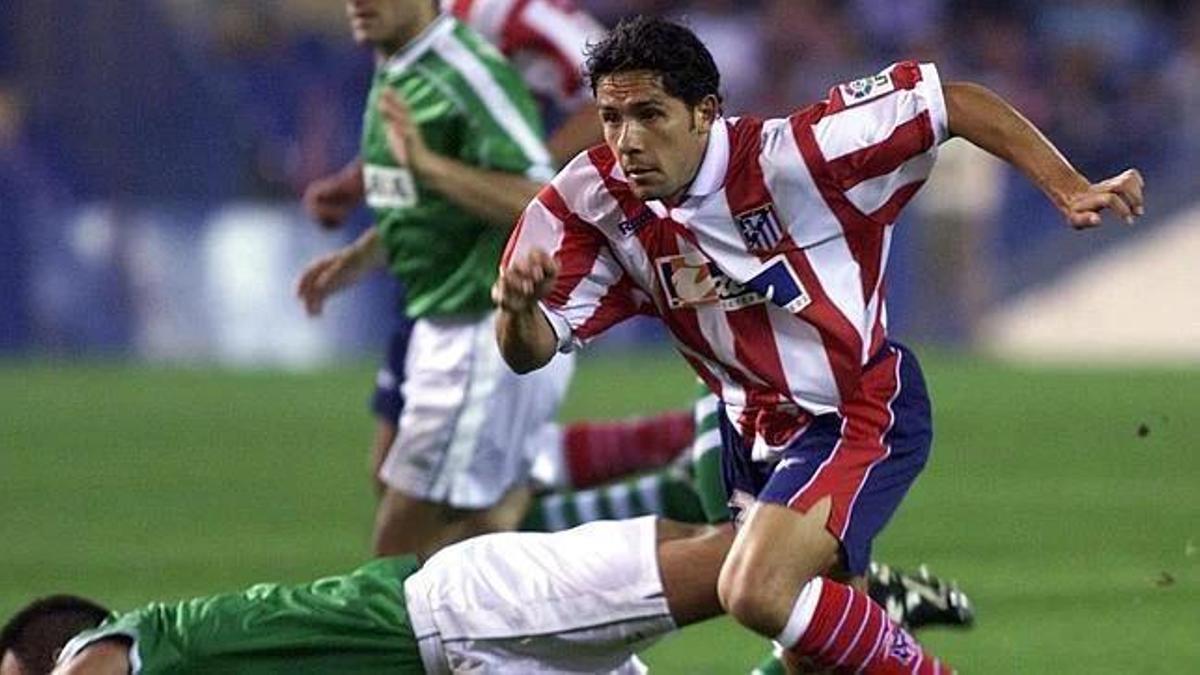 Juan Carlos, en un partido con el Atlético de Madrid.
