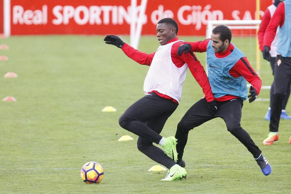 Entrenamiento del Sporting.