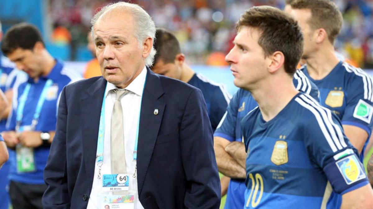 Sabella junto a Leo Messi