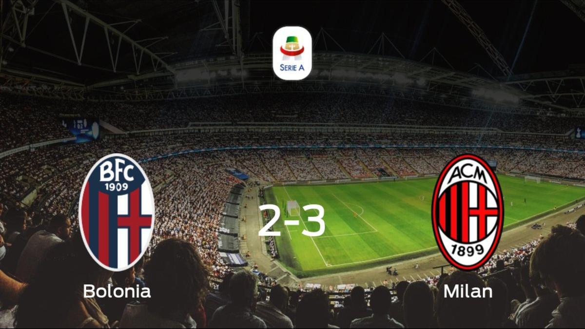 El Milan se lleva los tres puntos frente al Bolonia (2-3)