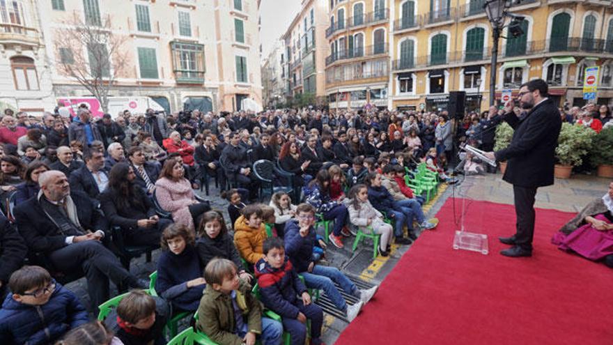 El alcalde Antoni Noguera durante su discurso en la fiesta de l&#039;Estendard.