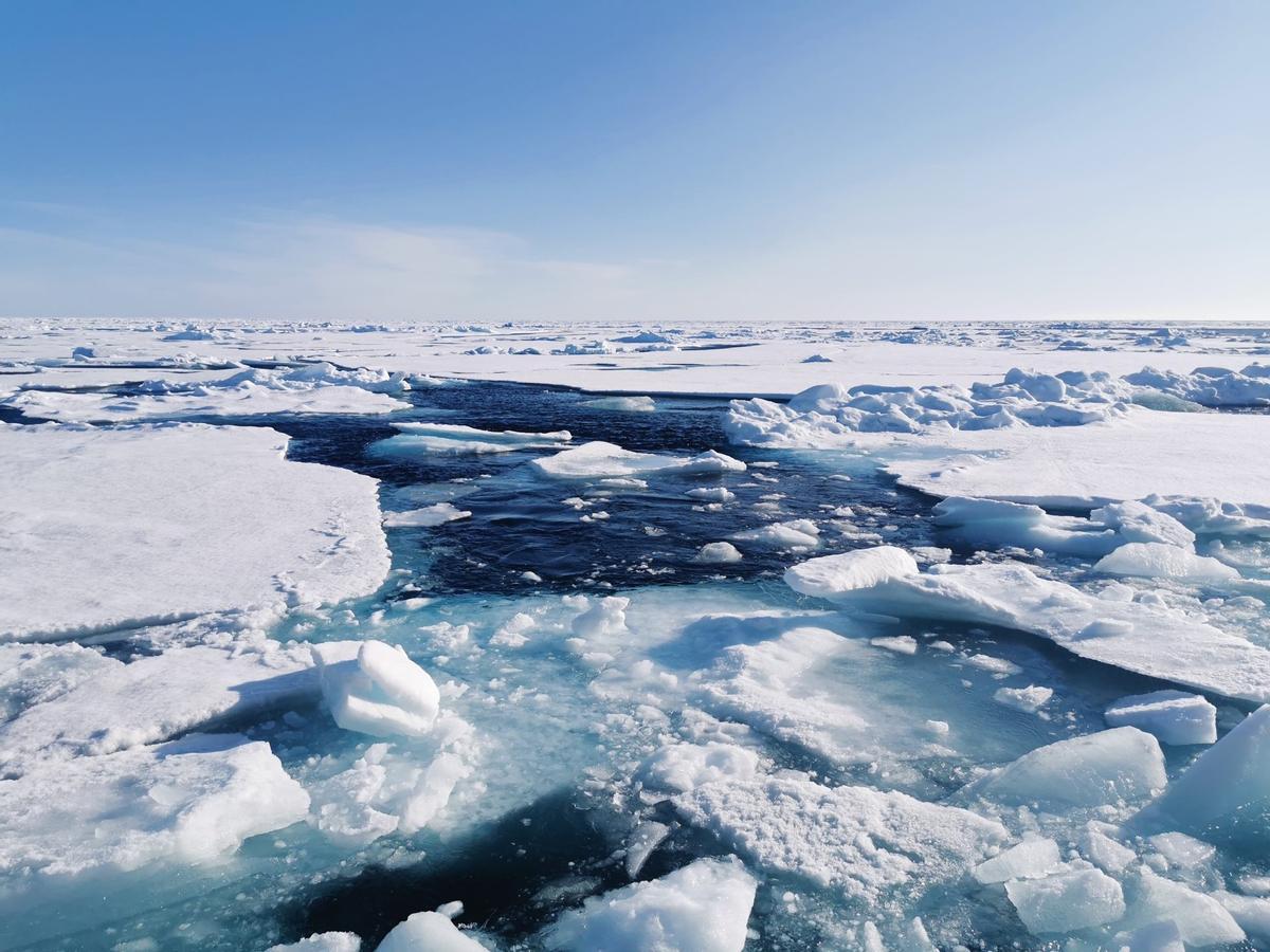 Deshielo en el océano Ártico.