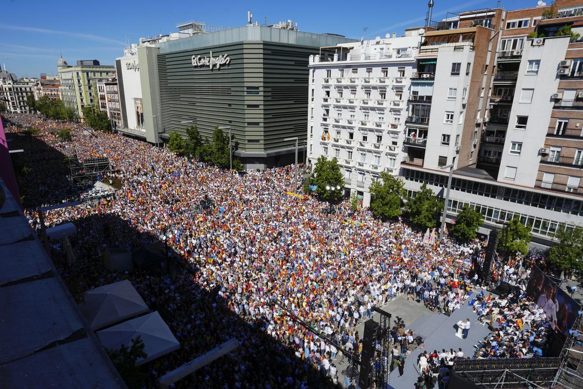 Manifestación del PP contra la amnistía en Madrid